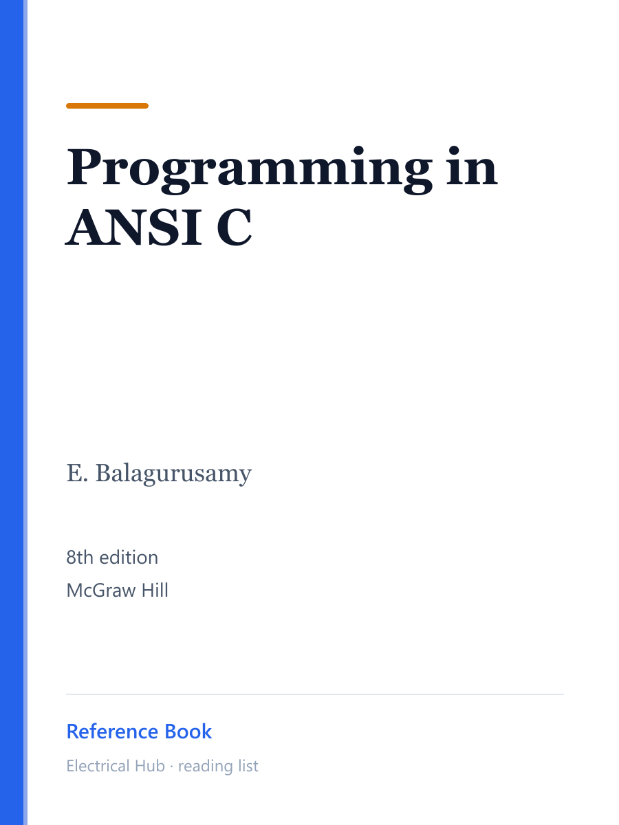 Programming in ANSI C