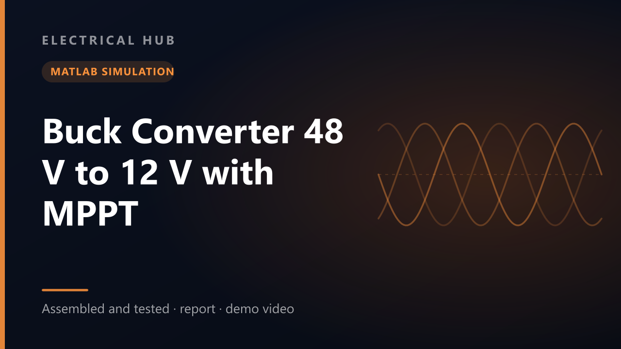 Buck Converter 48 V to 12 V with MPPT