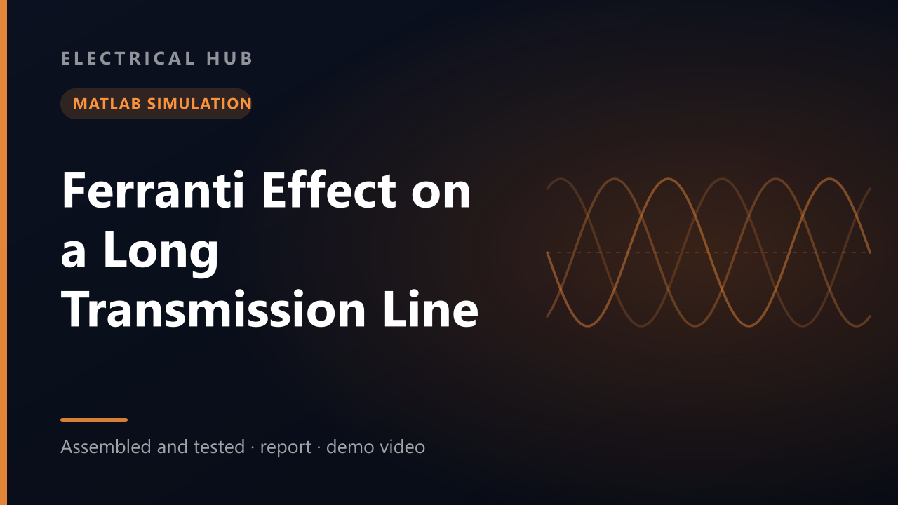 Ferranti Effect on a Long Transmission Line