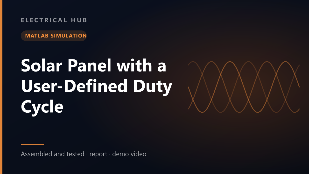 Solar Panel with a User-Defined Duty Cycle